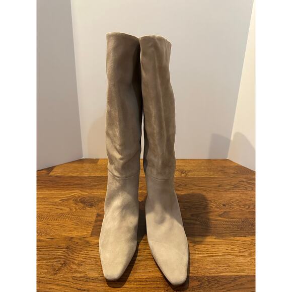Steve Madden Women's Dagne Suede Kitten Heel Boot Taupe Size 6 NWOB - Picture 3 of 14